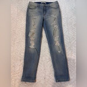 KanCan Medium Blue Ripped Skinny Jeans